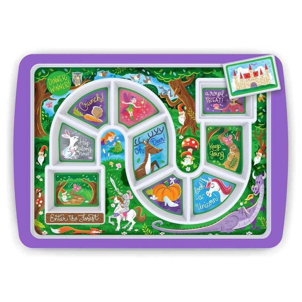 Fred Dinner Winner Kids Plate Purple Enchanted Forest Fantasy Board Game Tray